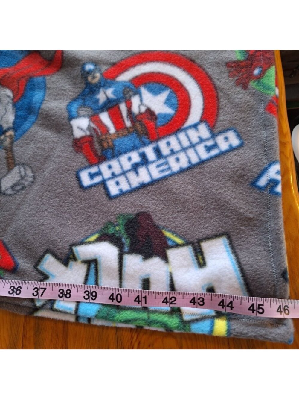 Avengers Fleece Poncho Cape With Hood & Pocket Handmade M Medium Hulk Iron Man - Picture 7 of 16